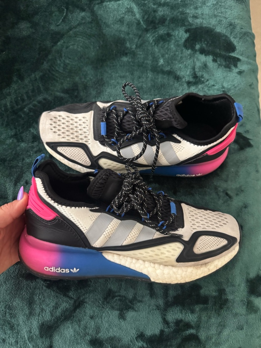 adidas Women’s Sneakers - White Black Pink Blue